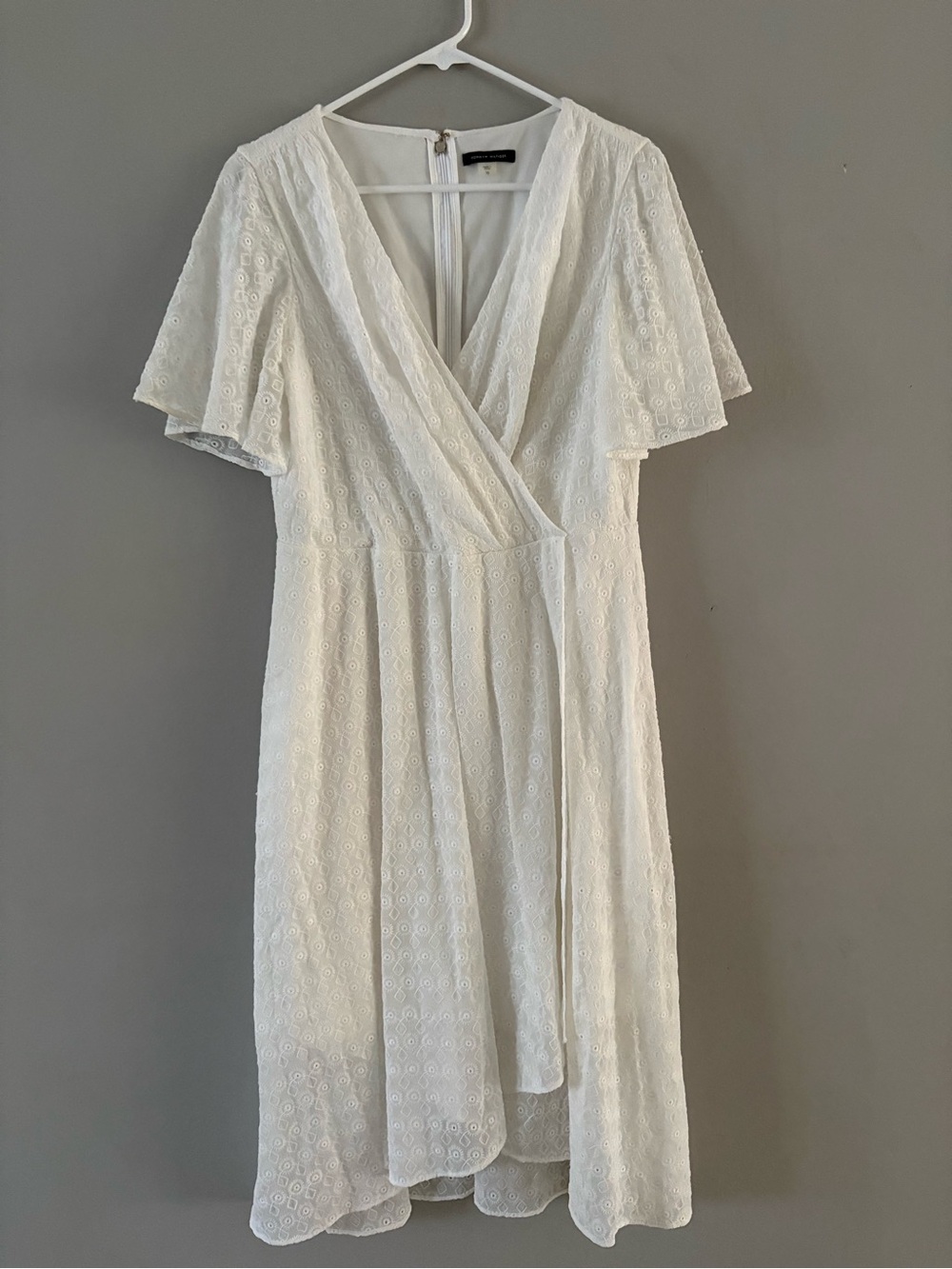 🎊Tommy Hilfiger White Eyelet Wrap Midi Dress